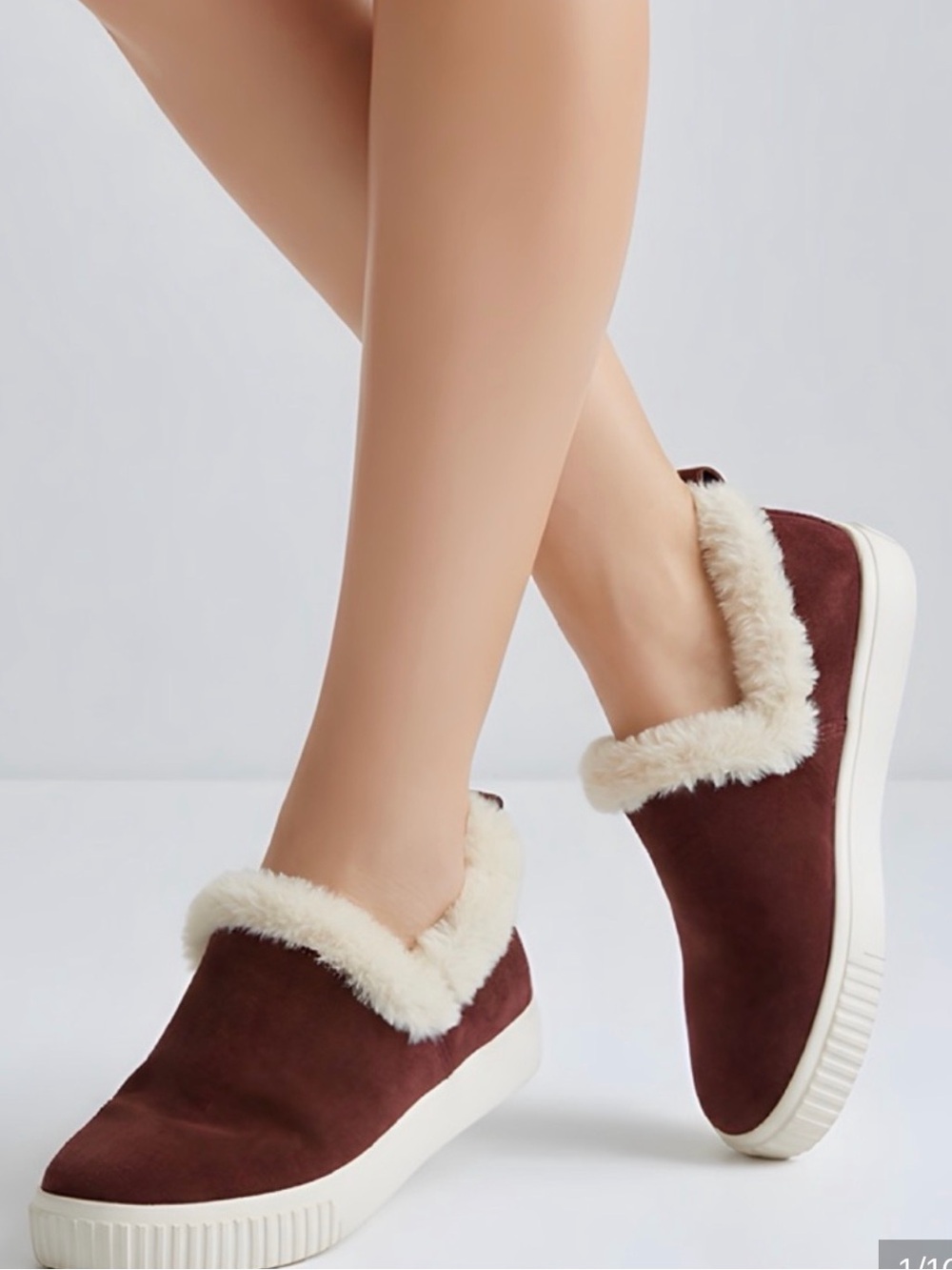 Timberland Womens Skyla Bay 9 Brown Suede Faux Fur Slip On Moccasin Shoes